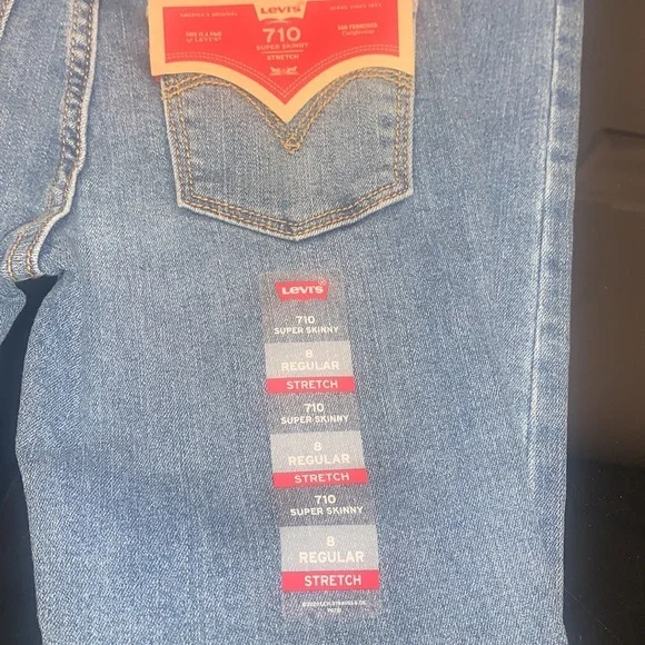 NWT Levi 710 super skinny jeans 8 regular Girls - Picture 5 of 7